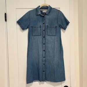 Madewell Blue Denim Shirt Dress XS